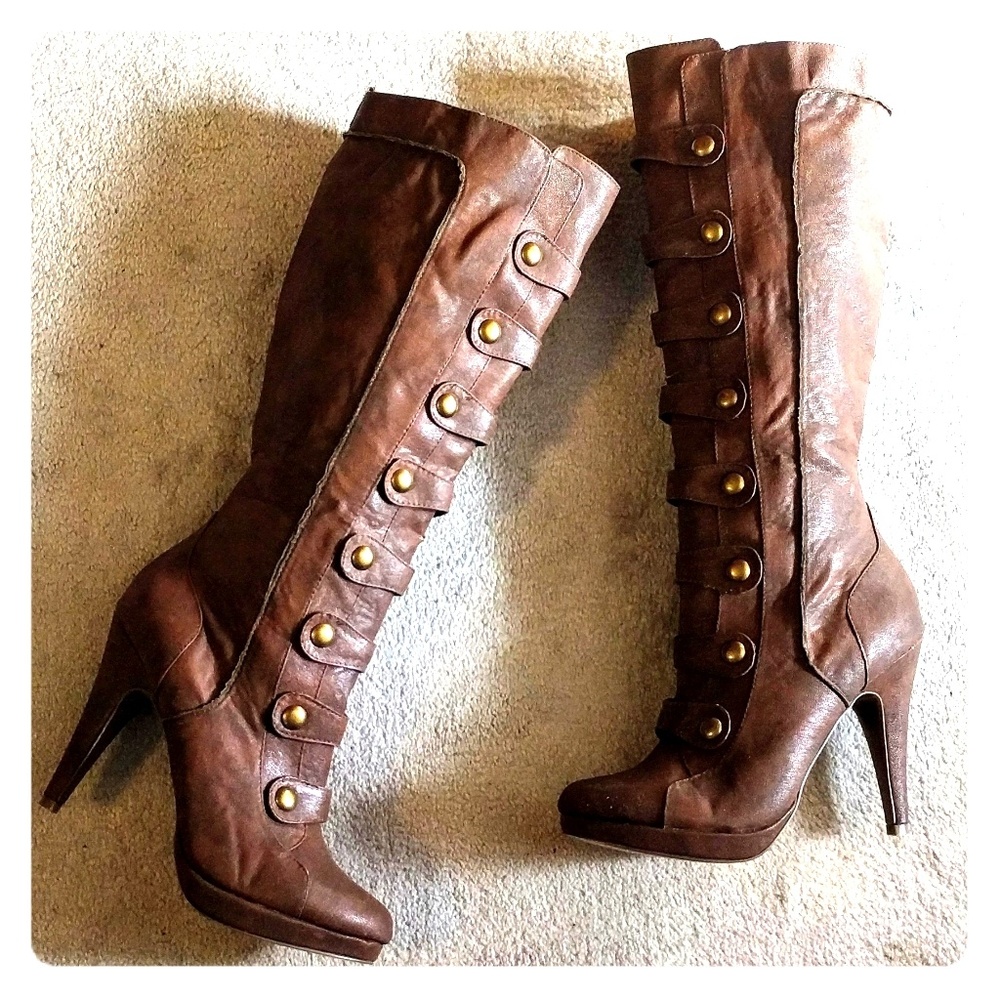 New Zigisoho Knee High Heeled Boots - Picture 1 of 8